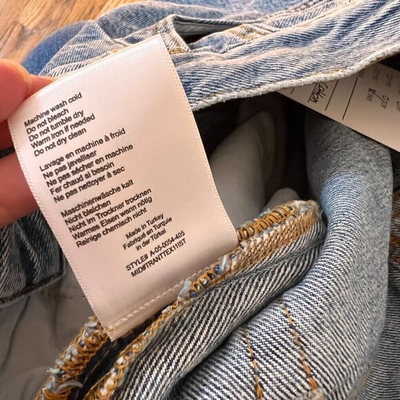 NWT Anine Bing High Rise Vintage Blue Shorts Sample 24‌‌ - Picture 12 of 13